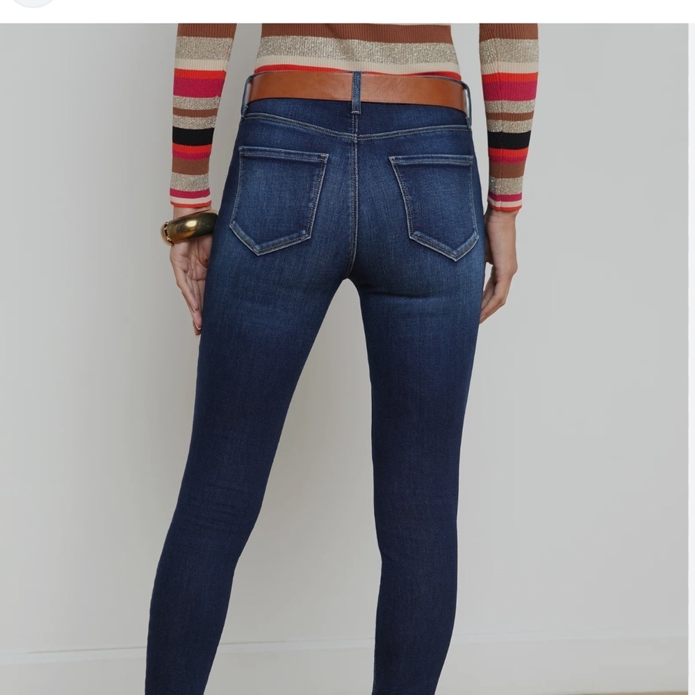 L'AGENCE Women's Skinny Jeans - Dark Blue